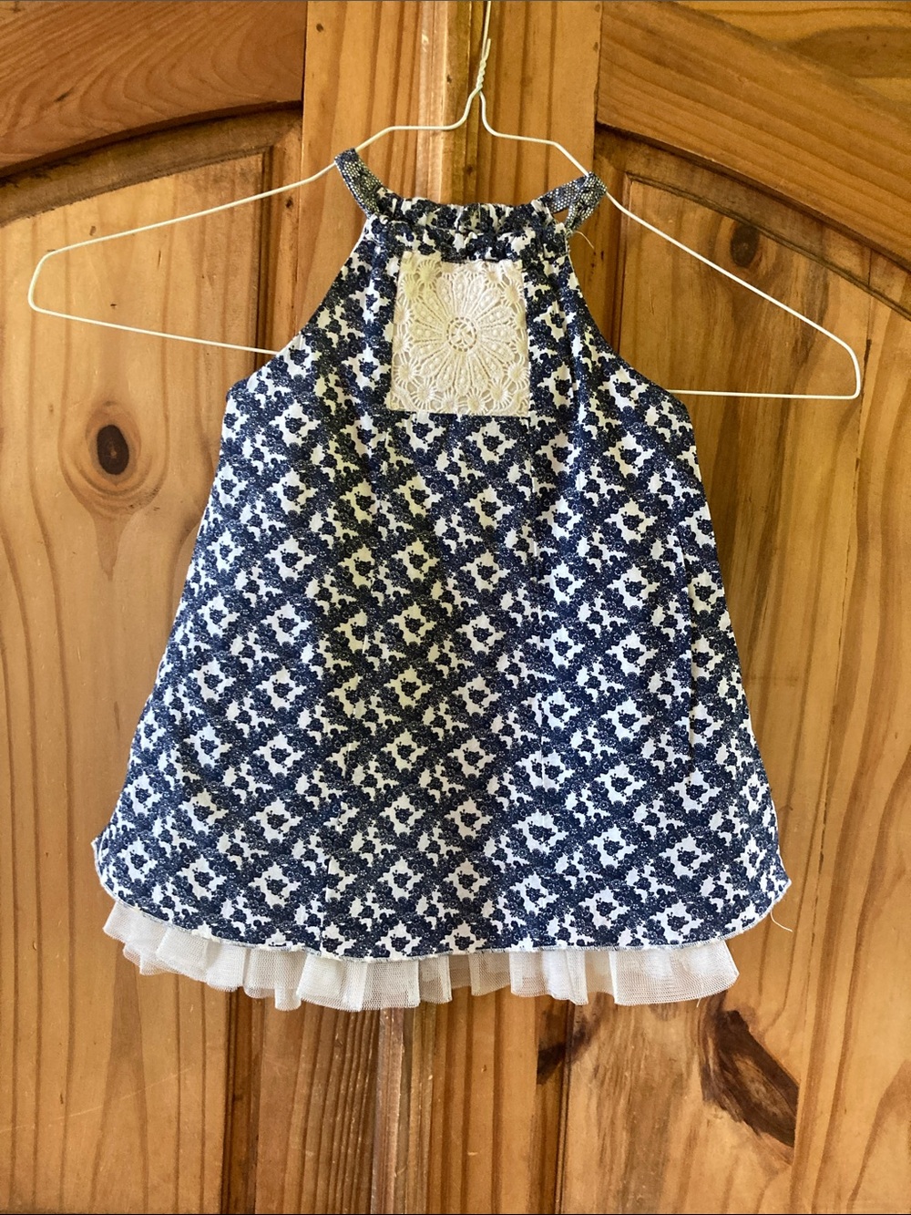 Girls Disney blue white flowers sleeveless dress size 18 months